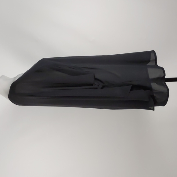 Staple Women's Top Size 10 Black Sheer Cape Tunic Round Neck Kimono Sleeves - Picture 10 of 13